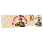Birra Moretti Premium Lager Beer Can 10x330ml