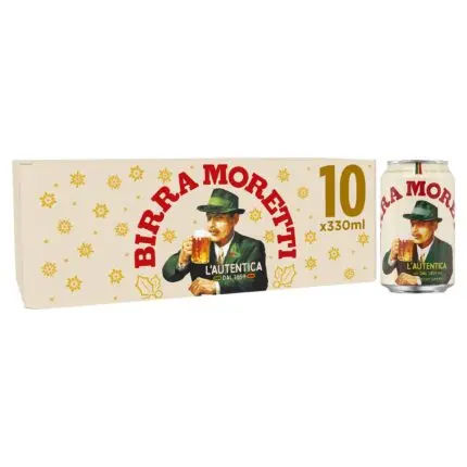 Birra Moretti Premium Lager Beer Can 10x330ml