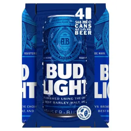 Bud Light Beer 4 X 568Ml