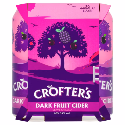 Crofters Dark Fruit Cider 4 X 440ml