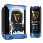 Guinness 0 0 Alcohol Free Draught Stout 4X440ml