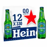 Heineken 0 0 Alcohol Free Lager Beer Bottle 12x330ml