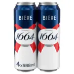 Kronenbourg 1664 Lager Beer 4 X 568ml Cans