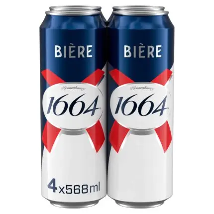 Kronenbourg 1664 Lager Beer 4 X 568ml Cans