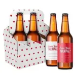 Love Heart Print Beer Carrier Box