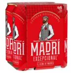 Madri Excepcional Premium Lager Beer Can 4 X 440ml