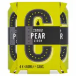 Tesco Pear Cider 4 X 440ml Cans