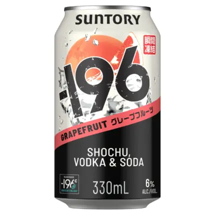 196 Grapefruit With Shochu Vodka Soda Alcoholic Pre Mixed Drink 330ml