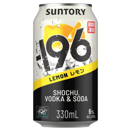 196 Lemon With Shochu Vodka Soda Alcoholic Pre Mixed Drink 330ml