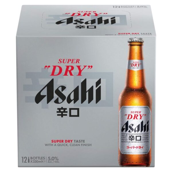 Asahi Super Dry Beer Lager Bottles 12x330ml