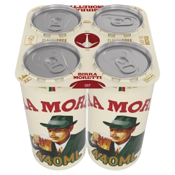 Birra Moretti Premium Lager Beer Can 4x440ml