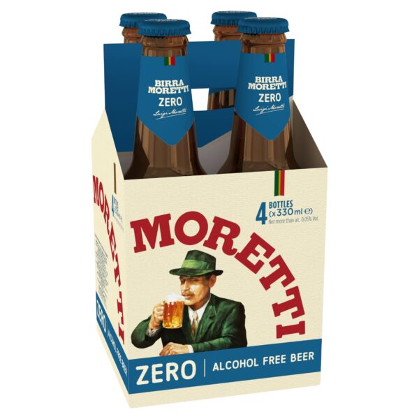 Birra Moretti Zero Alcohol Free Beer 4 x 330ml