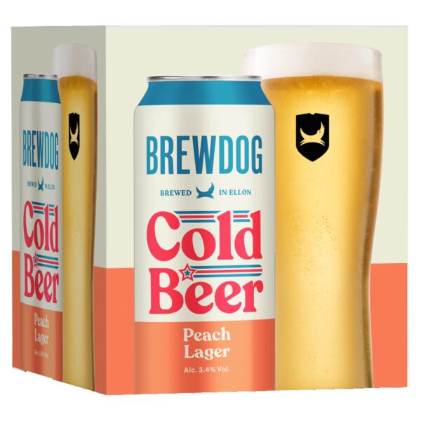 BrewDog Cold Beer Peach Lager 4 x440ml