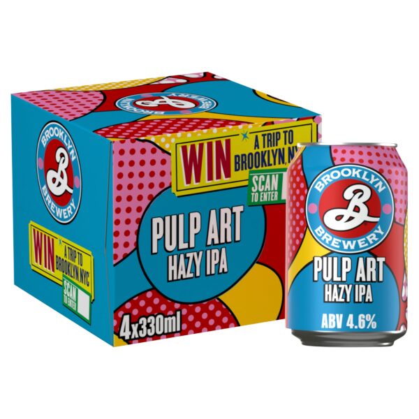 Brooklyn Brewery Pulp Art Hazy IPA 4.6% Beer Cans 4x330ml