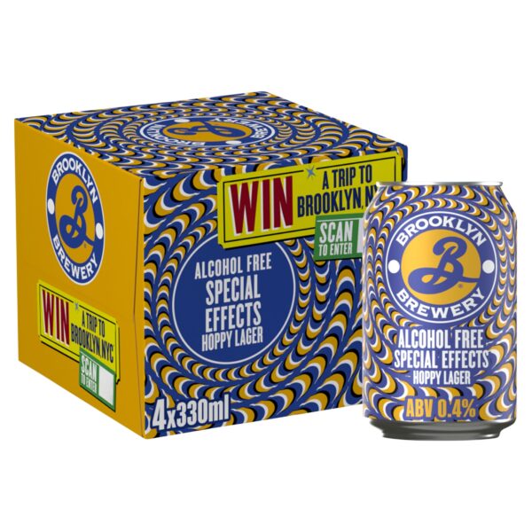 Brooklyn Brewery Special Effects Alcohol Free Hoppy Lager Beer Can 4x330ml