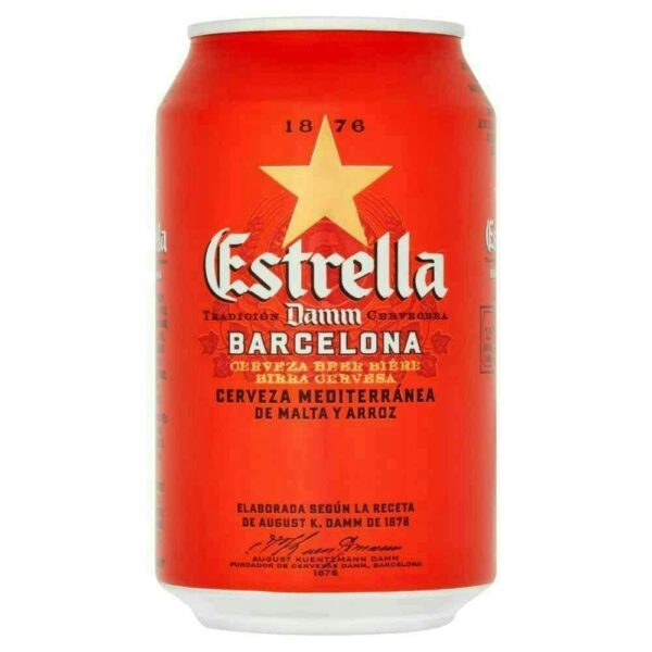 Estrella Damm Premium Lager 24x 330ml Cans
