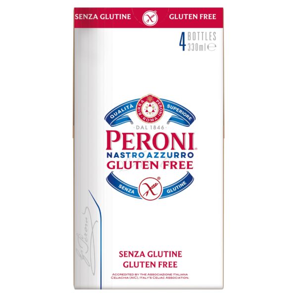 Peroni Nastro Azzurro Gluten Free Beer Bottles 4x330ml
