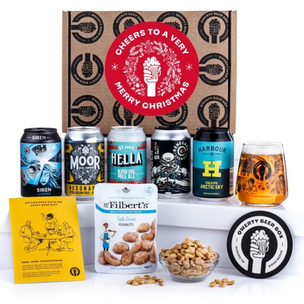 QWERTY Beer Box Merry Christmas Pale Ale & IPA Beer Gift Set