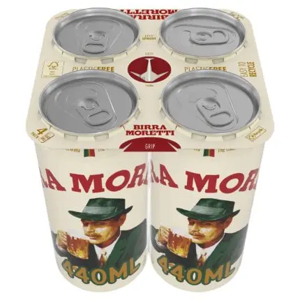 Birra Moretti Premium Lager Beer Can 4x440ml