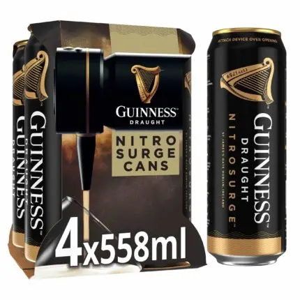Guinness Draught Nitrosurge Stout Beer Can 4 1 Vol 4x558ml