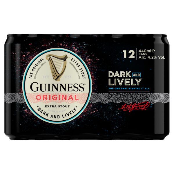 Guinness Original Stout Beer Can 4.2% Vol 12x440ml