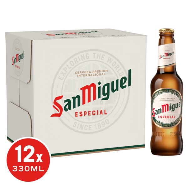 San Miguel Especial Lager Beer Bottle 12x330ml