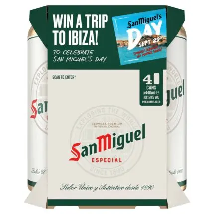 San Miguel Especial Lager Beer Can 4x440ml