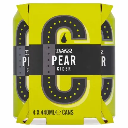 Tesco Pear Cider 4 X 440ml Cans