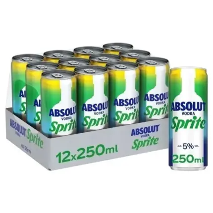 Absolut Vodka Sprite 12 X 250ml Cans