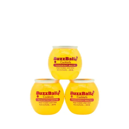 BuzzBallz Passionfruit Martini Cocktail 3 X 20cl