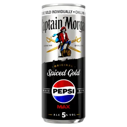 Captain Morgan Original Spiced Gold Pepsi Max 6 X 250ML 2
