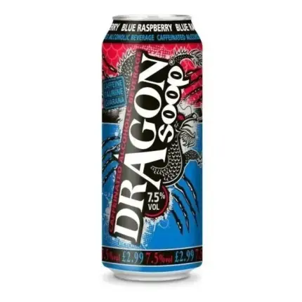 Dragon Soop Blue Raspberry PMP Cans 8 X 500ml Case
