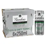 Gordons Diet Tonic 6x250ml