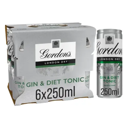 Gordons Diet Tonic 6x250ml