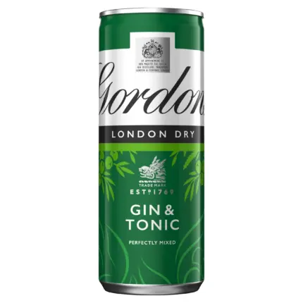 Gordons Gin Tonic Can 5 Vol 250ml