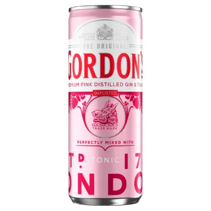 Gordons Pink Gin Tonic Can 5 Vol 250ml