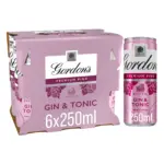 Gordons Pink Gin Tonic Original 6x250ml