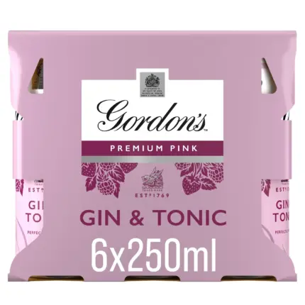 Gordons Pink Gin Tonic Original 6x250ml 2