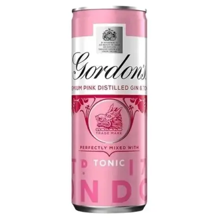 Gordons Pink Gin Tonic PMP Cans 12 X 250ml Case