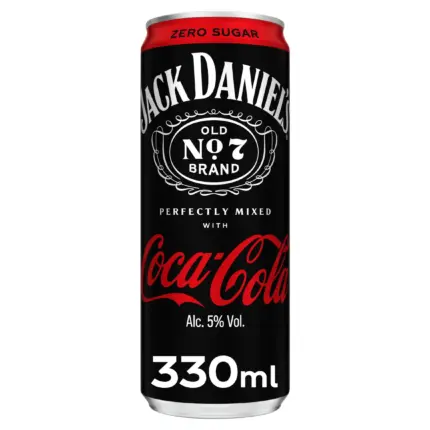 Jack Daniels Whiskey Coca Cola Zero Sugar 330Ml