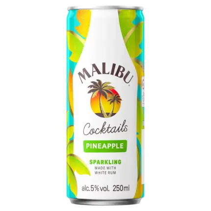 Malibu Coconut Rum Pineapple Ready To Drink Pre Mixed 250mL