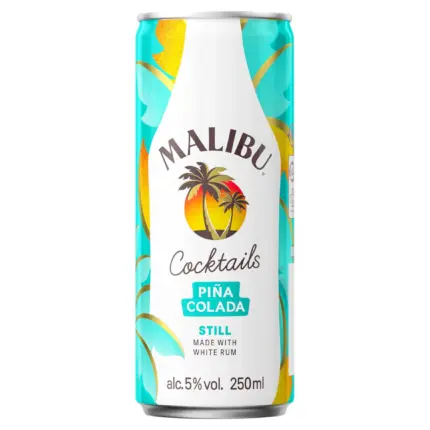 Malibu Pina Colada Still Pre Mixed Ready To Drink Cocktail 250mL