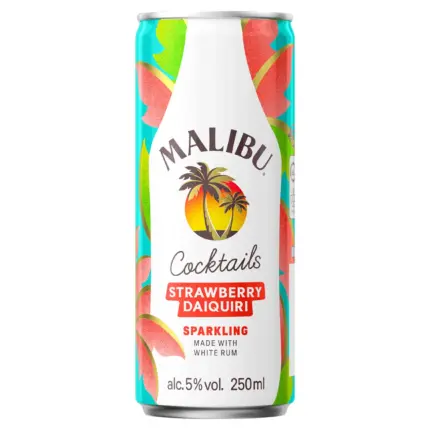 Malibu Sparkling Strawberry Daiquiri Pre Mixed Ready To Drink Cocktail 250mL