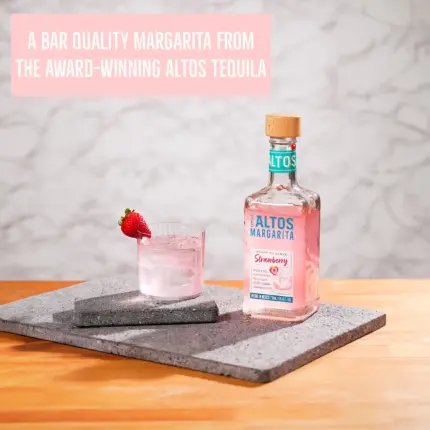 Olmeca Altos Tequila Strawberry Margarita Ready To Serve Cocktail 750mL 2