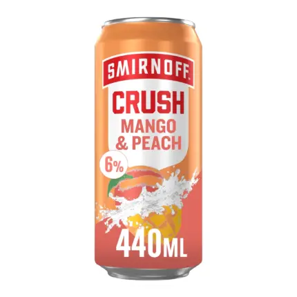 SMIRNOFF CRUSH MANGO AND PEACH CAN 440ML