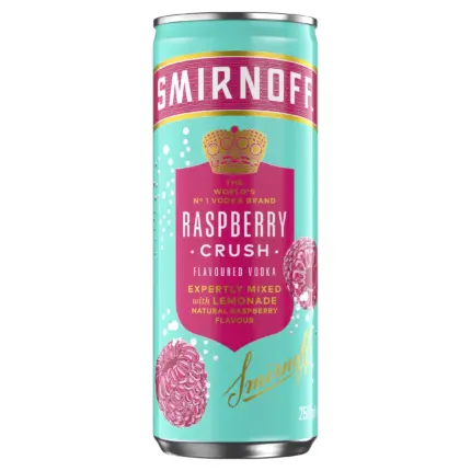 Smirnoff Raspberry Crush Lemonade Ready To Drink Premix 250ml
