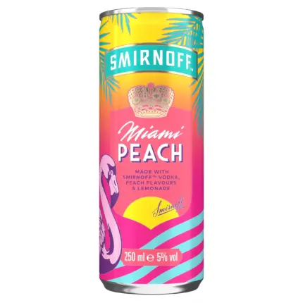 Smirnoff Vodka Miami Peach And Lemonade 250ml
