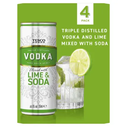 Vodka Lime Soda 4 X 250ml