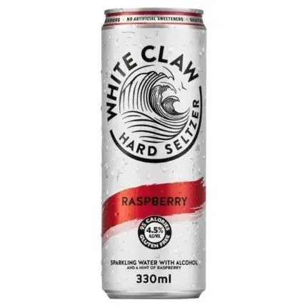 White Claw Raspberry Hard Seltzer Cans 12 X 250ml Case